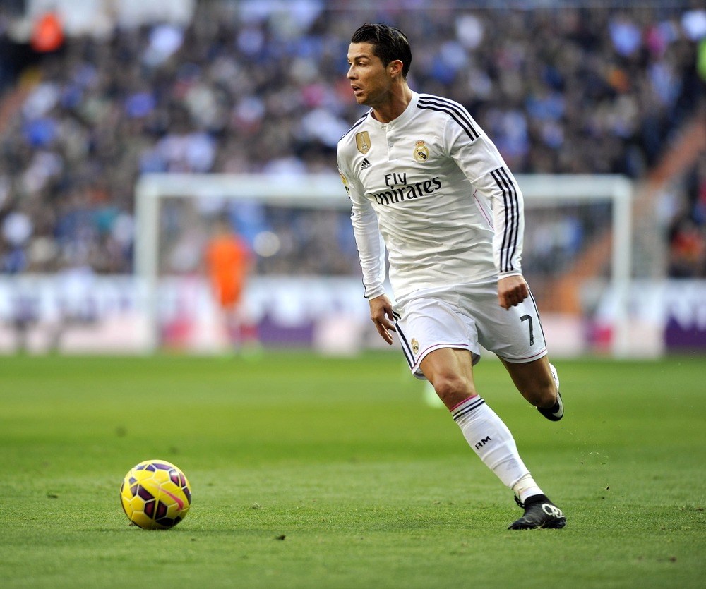 Billede af Cristiano Ronaldo i aktion for Real Madrid