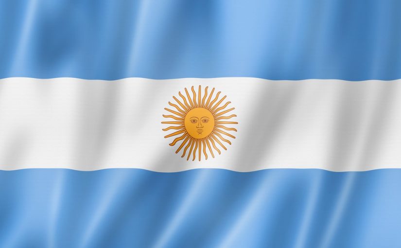 Argentinsk flag der blafrer VM 2018