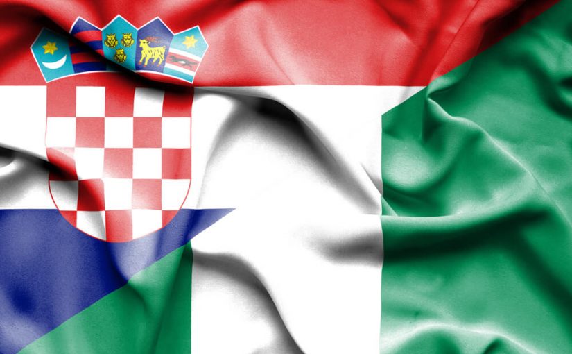 Kroatisk og nigeriansk flag