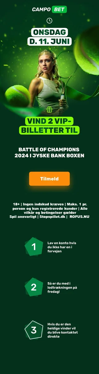 Bannerreklame for CampoBets konkurrence om Champions Battle 2024 billetter