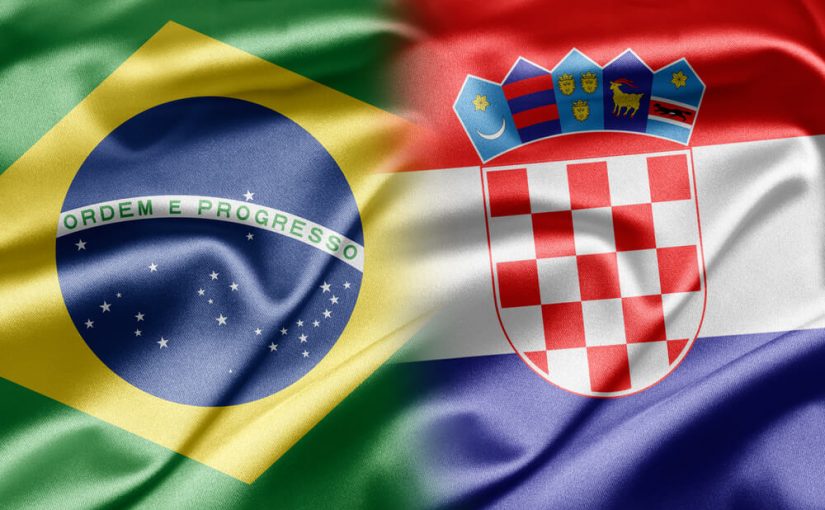 Kroatisk og brasiliansk flag