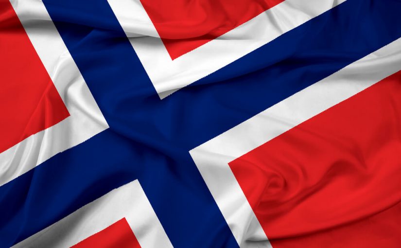 Norges flag på skrå