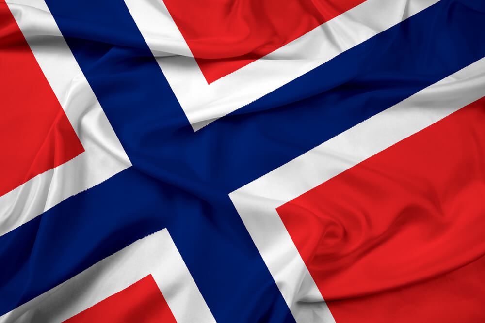 Norges flag på skrå