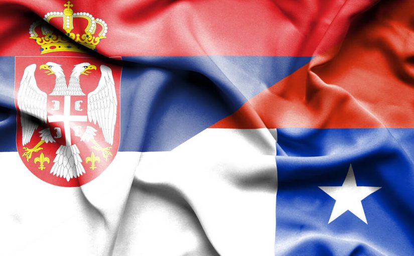 Chilensk og serbisk flag